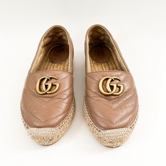 Gucci GG Marmont Quilted Chevron Espadrilles Charlotte 6.5 - Picture 2 of 10